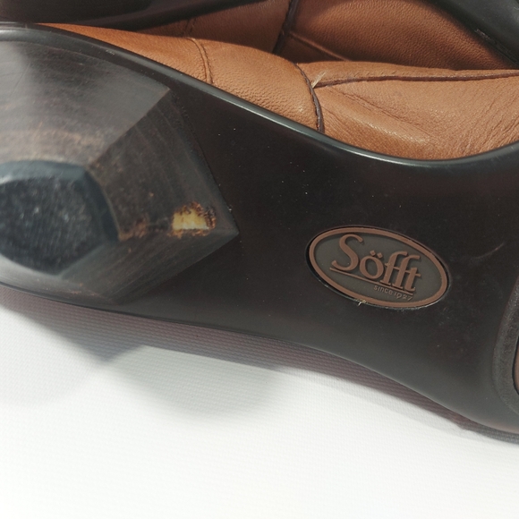 Sofft Light Brown Mary Jane Low Heel Shoes Ankle Strap, 7.5 - Picture 9 of 11